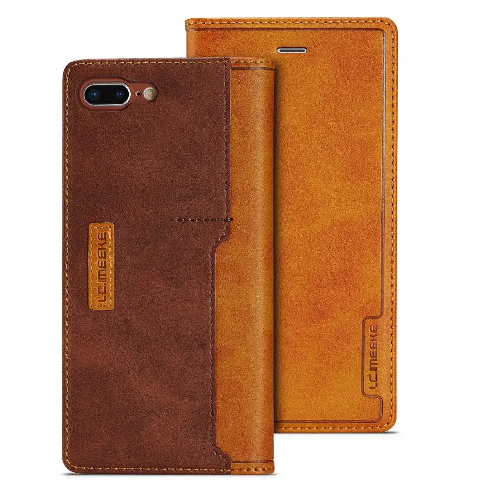 LC.IMEEKE Phone cases Nano Pin Card Slots Wallet Flip Kickstand Case for Apple iphone 6 6S Plus