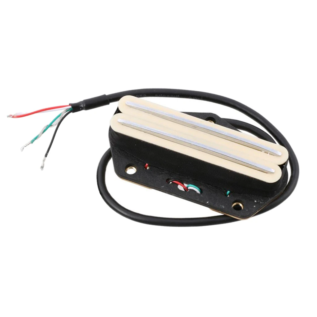 Dual Rail Humbucker Humbucking Pickups for Electric Guitar Part with Screws and Springs Beige