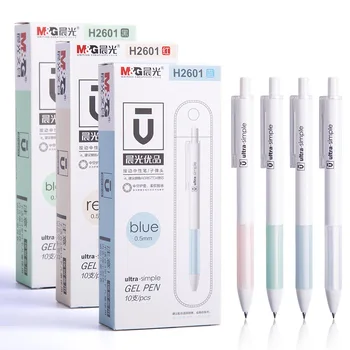 

M&G 10pcs/box 0.5mm Ultra Fine point Gel Pen black ink refill gel pen for school office supplies stationary pens stationery 2601
