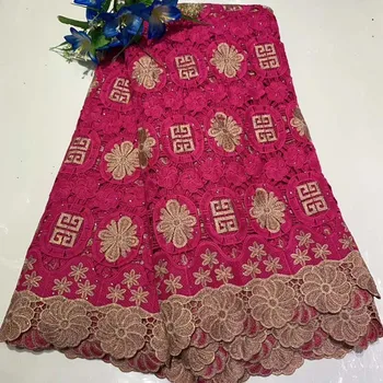

Swiss Voile Guipure Lace Fabric 2019 High Quality Lace Pink African Dresses For Wedding Rhinestones Tulle Net Lace women Dress