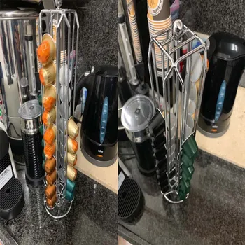

New Durable Coffee Pod Holder Coffee Capsules Dispensing Tower Stand For 40 Nespresso Coffee Capsules soporte capsulas nespresso