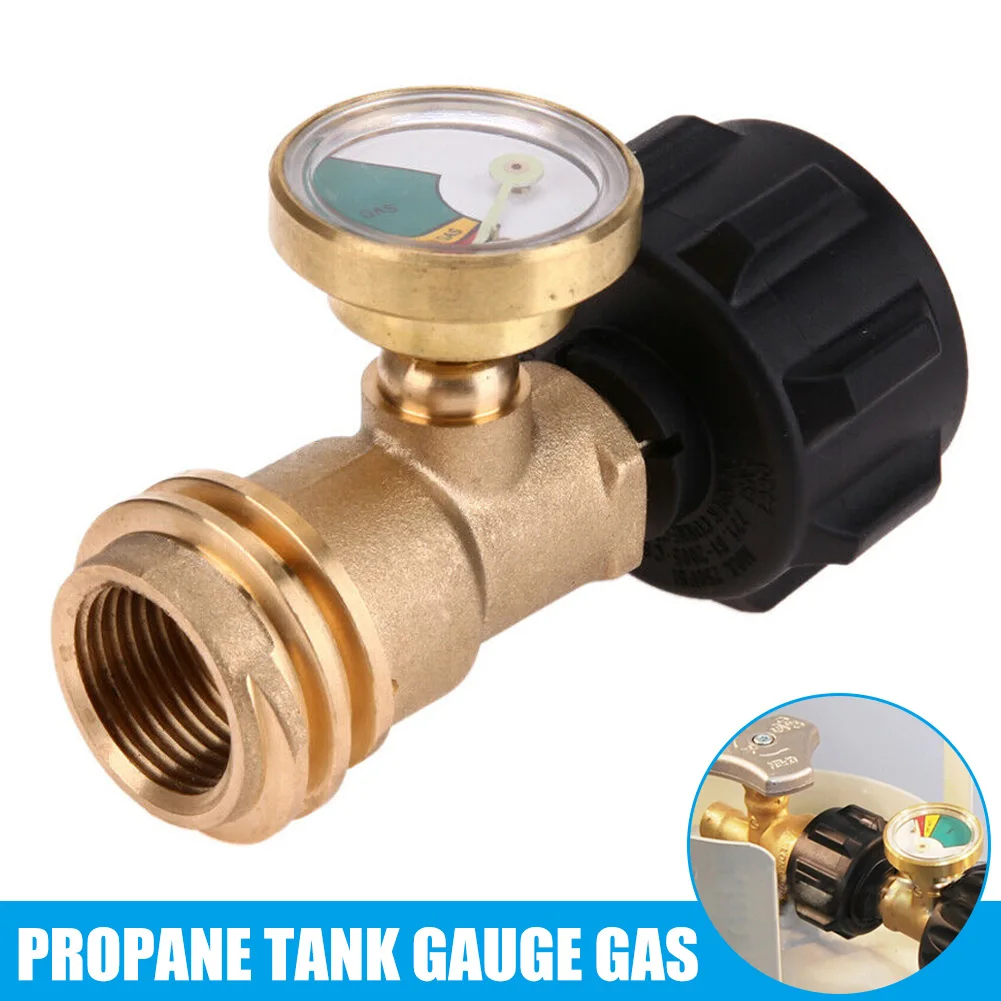 Propane Tank Gauge Gas Grill Barbecue Pressure Meter Indicator Fuel Brass S7#5