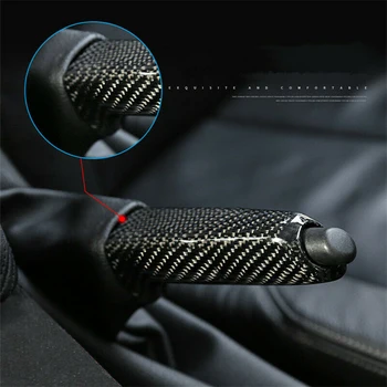 

Decoration Handbrake Cover Real carbon fiber Handbrake Cover Car Carbon Fiber Cover Trim For BMW E90 E60 F30 2005-2017