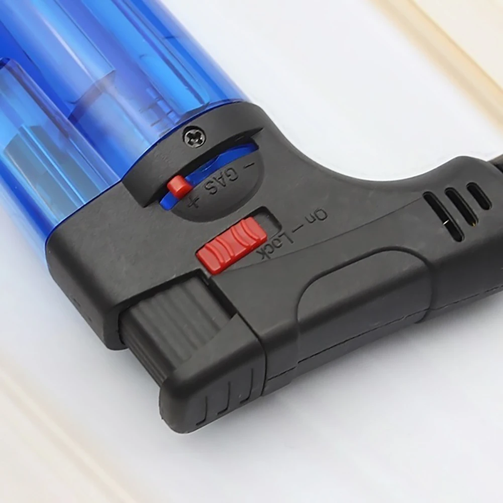 Refillable Adjustable Butane Gas Lighter Butane Jet Torch Lighter natural gas Cooking BBQ Flame Ignition Kitchen Tool BBQ Lighter Cigarette Lighter