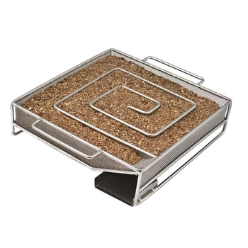 Generatore di fumo freddo Accessori per barbecue Griglia per barbecue in acciaio Cottura affumicatore Salmone Pancetta Pesce Scatola per fumatori di trucioli di legno Utensili per barbecue