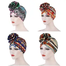 Мусульманский женский головной убор, головной убор, головной убор для взрослых цветов, Африканский головной платок для женщин, мусульманский головной платок, повязка для волос, головной убор, головной убор, 4 цвета