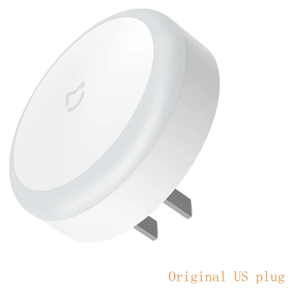 US plug Xiaomi Mijia светодиодный Ночной светильник с сенсором Сенсорное управление Умный домашний ночник для спальни коридор без синего светильник - Цвет: US plug