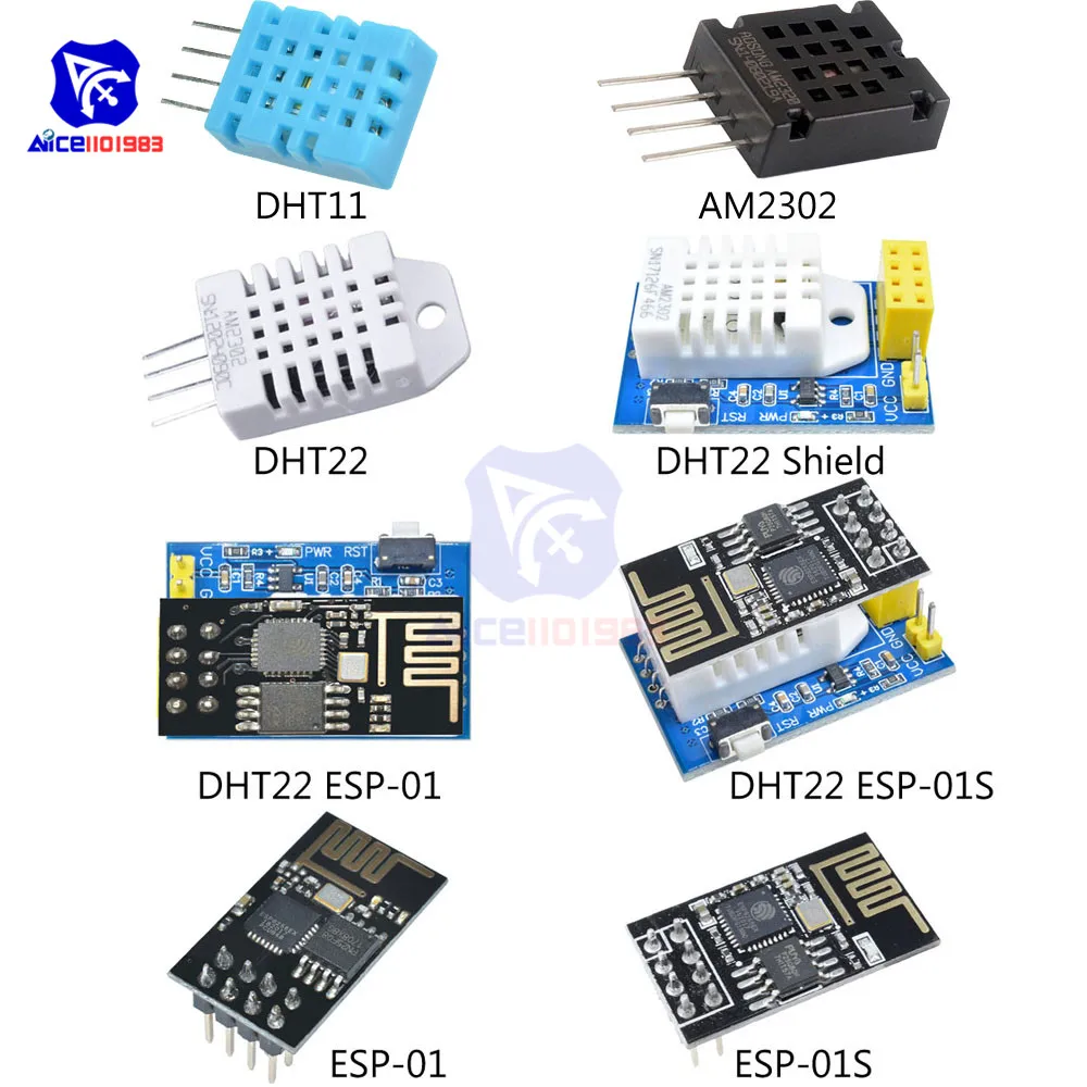 ESP8266 ESP01S ESP01 Беспроводная плата Wi Fi DHT22 AM2320 DHT11 модуль датчика температуры и