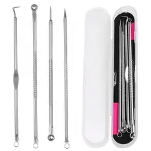 4 шт./компл. Нержавеющая сталь угри, акне, недостатки кожи игла для удаления набор инструментов средство для устранения черных точек инструмент