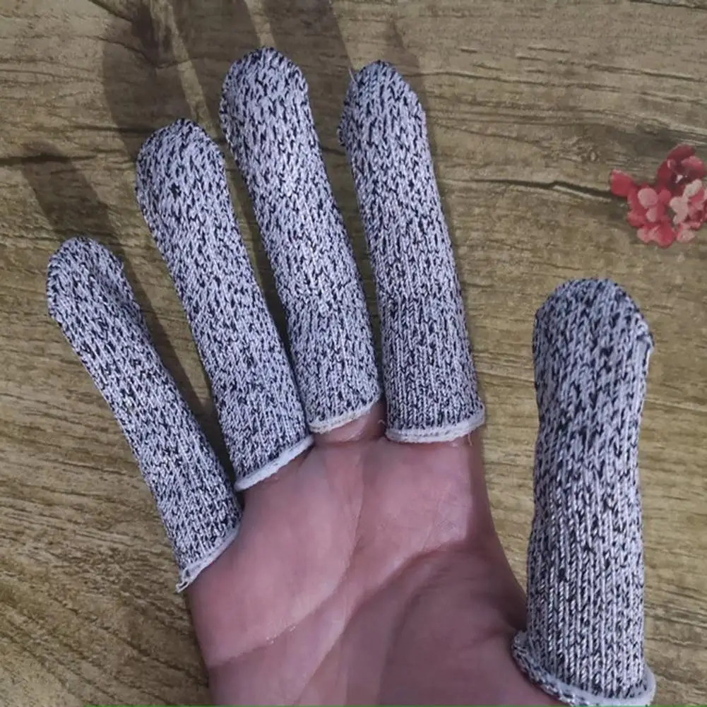 Kitchen Anti-Cut Finger Cover Peel Shell Vegetable Picking Cutting Finger Cover Protective Peel Fingertip Gloves Garden