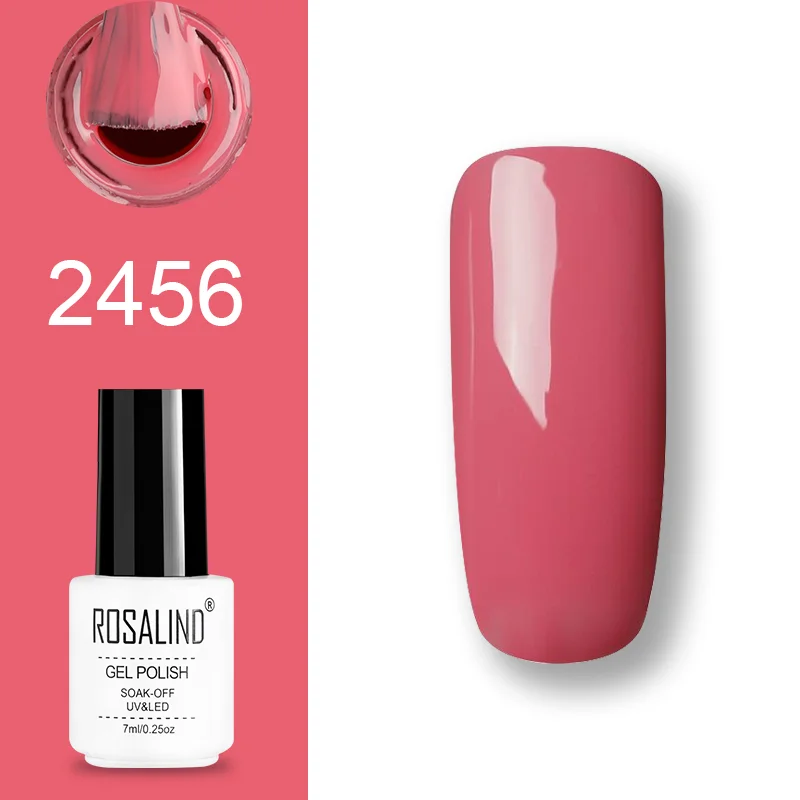ROSALIND набор гель-лаков UV Vernis полуперманентный праймер верхнее покрытие 7 мл полигель-лак для маникюра - Цвет: GN11-ROSALIND