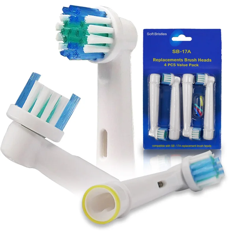 

4pcs Oral B Toothbrush Replacement Heads for Braun Toothbrushes Vitality Sensitive Teeth Cleaning Nozzles Dental Care