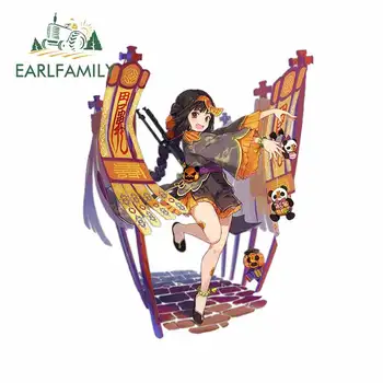 

EARLFAMILY 13cm x 10.3cm For Cartoon Girl Fine Decal Waterproof Car Stickers Scratch-proof 3D Custom Printing For JDM SUV RV