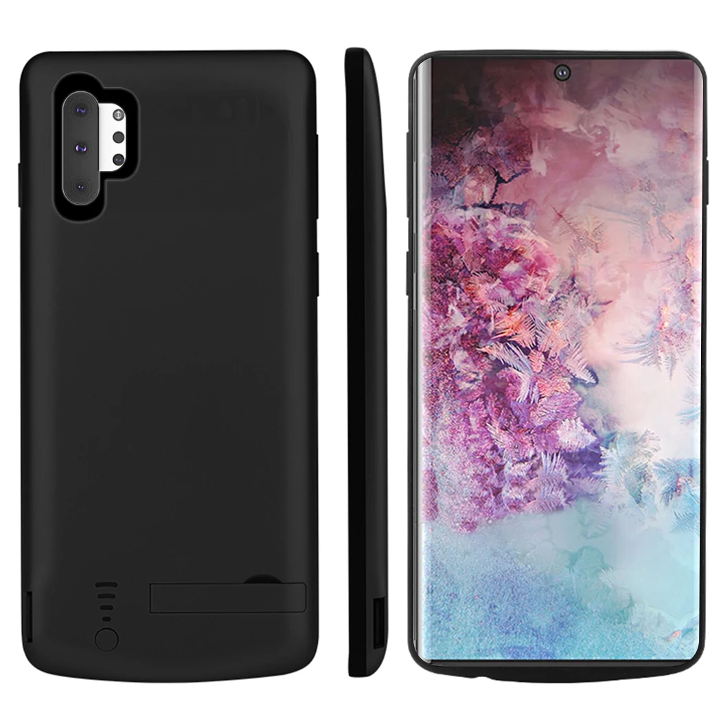 Для samsung Galaxy S10 5G Note 10 Plus 5000mAh аккумулятор чехол для смартфона перезаряжаемый Расширенный устойчивый к царапинам чехол для телефона - Color: Note 10 Plus Black