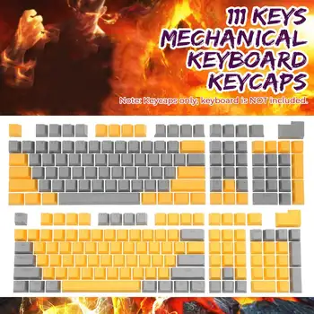 

NEW 1Pc ABS Sublimation Keycaps Set 111 Keys Orange/Gray OEM Height Mechanical Gaming Keyboard Keycaps