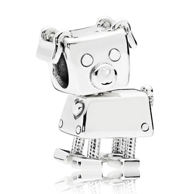 QANDOCCI розовое золото Rob & Bella Bot's Pet Бобби бот собака Цветочная Белла амулеты