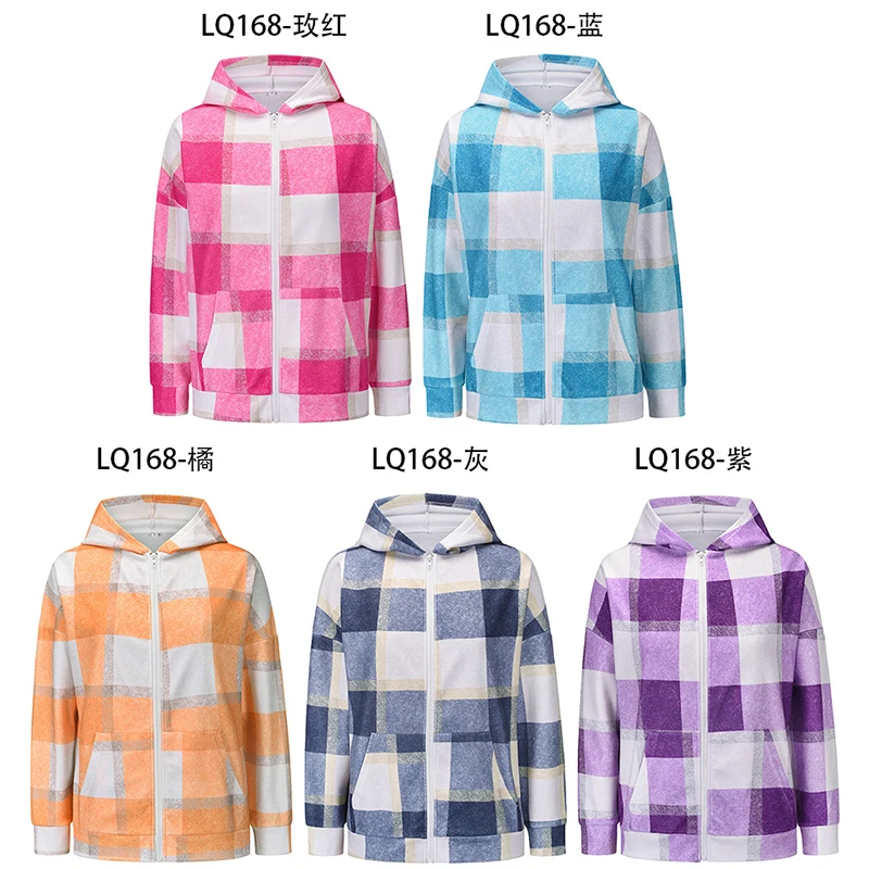 

Quilted Coats Plus Size Jacket 2021 Women Autumn Winter Long Sleeve Color Block Zipper Fluff Hooded Warm Coat Jacket