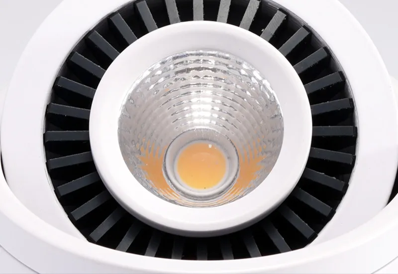 360&deg; Rotating LED COB Downlight 5W-30W Dimmable Lamp 220V 110V Ceiling Spot Light Interior Renovation Lighting-White
