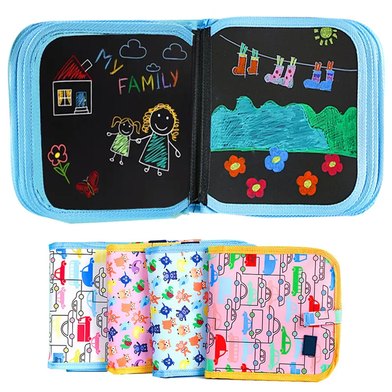 

Portable Soft Chalk Board Drawing Book Drawing Board With Water Chalk Life Coloring Book DIY Blackboard Painting