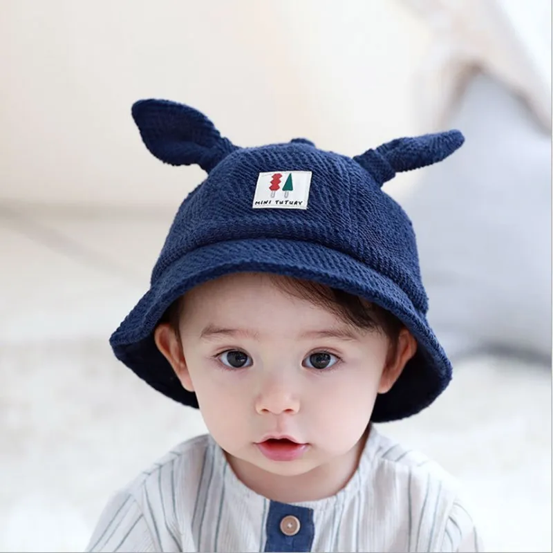 

Cute Baby Boy Girl Autumn Winter Hat Warm Soft Cotton Kid Hat Lovely Short Ear Tree Print Baby Hats Breathable Warm