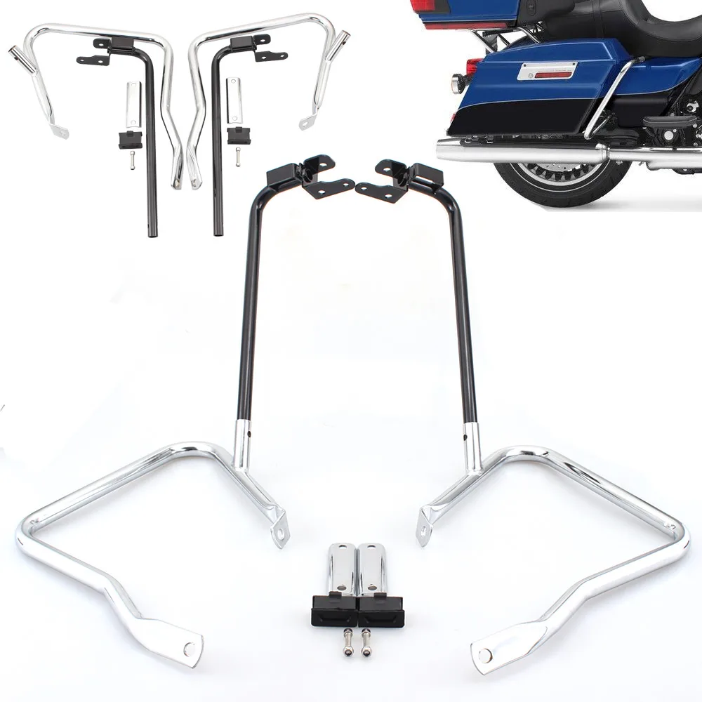 - Motorcycle Saddlebag Bracket Guard Crash Bars Support Bar For Harley Touring Road King Electra Glide Ultra Limited 20142018