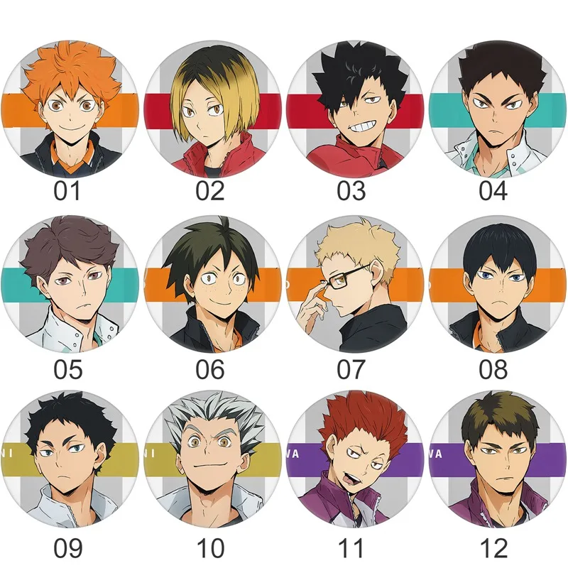 Аниме Haikyuu! Значок металлическая брошь для волейбола значок мальчика булавка
