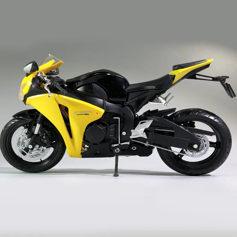 1:12 HONDA CBR1000RR желтый мотоцикл уличный автомобиль колесница мотоцикл литье под давлением моделирование двигателя дисплей Модель мальчика подарок на день рождения