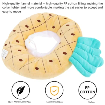 

Adjustable Cat Recovery Collar Lovely Pineapple Neck Cone Collar After Surgery