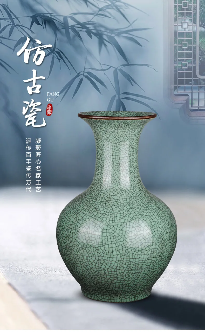 

Jingdezhen Ceramics Best Handmade Craft Supplies Traditional Craft Chinese Style Home Celadon Antiques Vase Decoration 6 Models