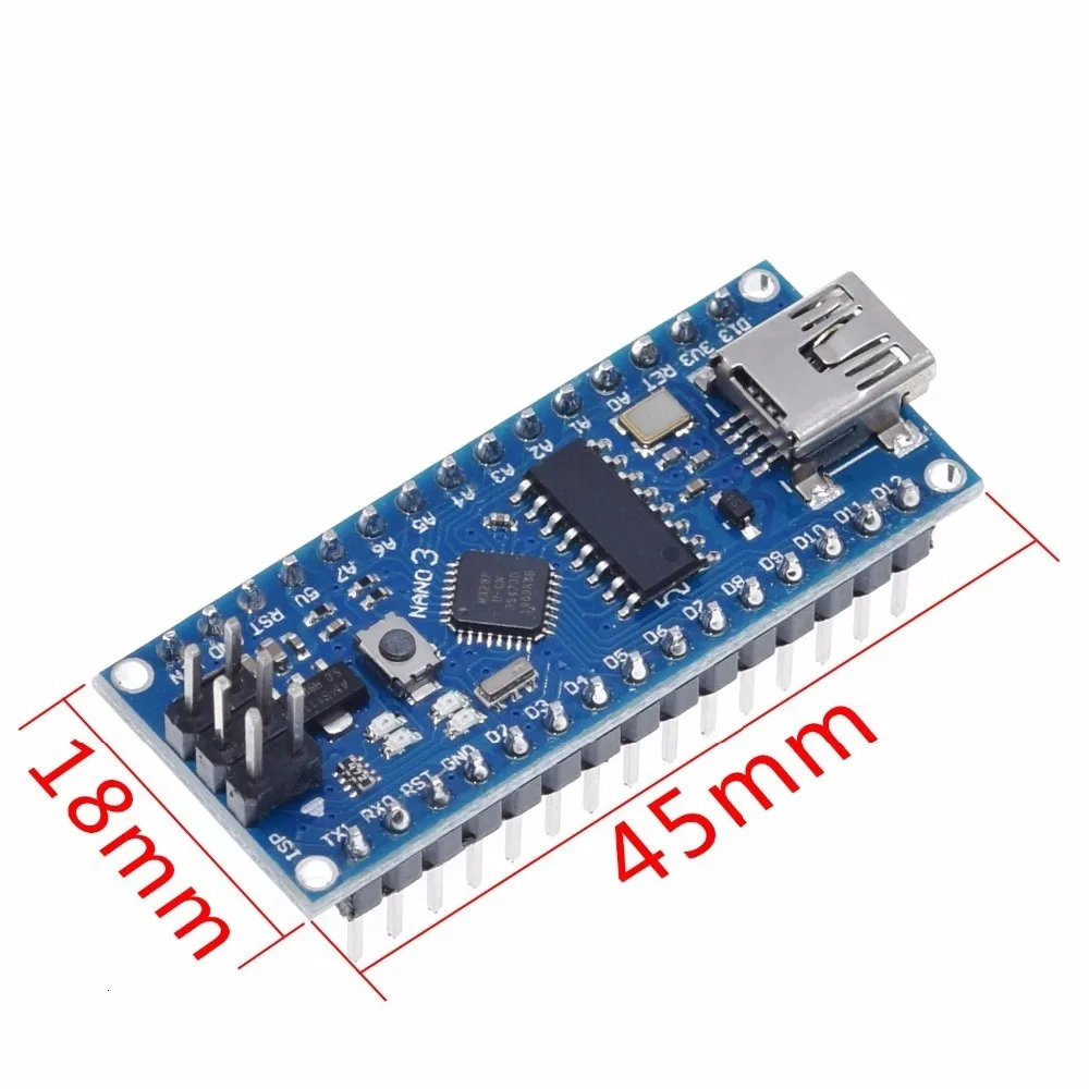 1 шт. Mini-USB с загрузчик Nano 3,0 контроллер совместим для arduino CH340 драйвер USB 16 мГц NANO V3.0 Atmega328 хорошее
