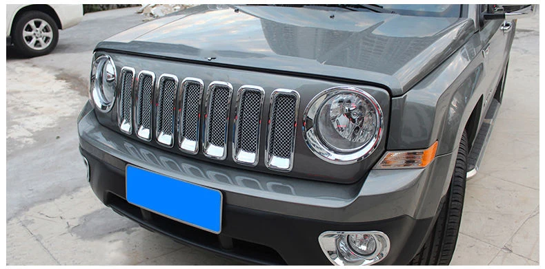Автомобильные решетки GZRIVERRUN для Jeep Patriot аксессуары набор из 7 вставок передней