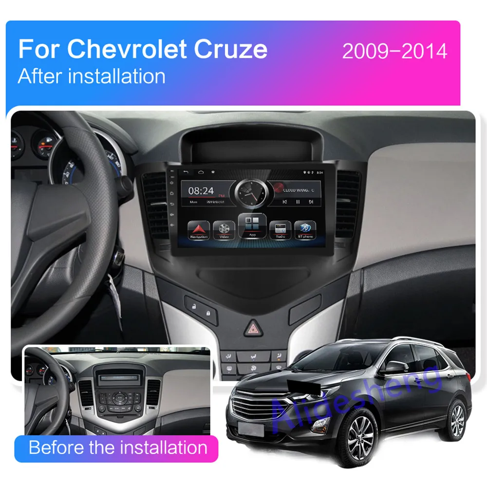 Android 9,0 4G+ 64G Автомобильный мультимедийный dvd-плеер для Chevrolet Cruze 2009 2010 2011 2012 2013 2din автомобильный радиоприемник gps навигации