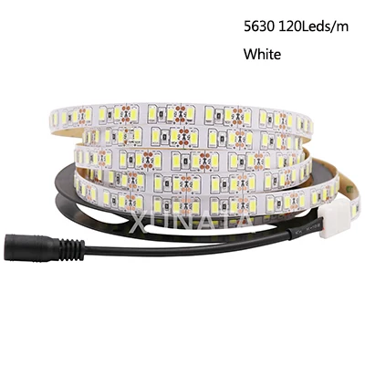 5M DC12V Светодиодная лента Лента SMD 5054 2835 5630 120Leds / m Водонепроницаемая светодиодная лента Гибкая светодиодная лента Светодиодные ленты Светодиодные лампы - Испускаемый цвет: 5630 120leds White