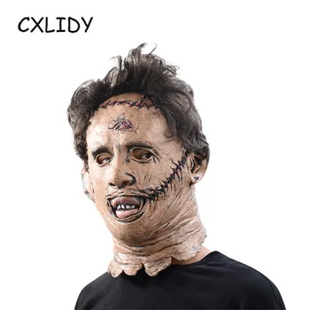 

Horror Mask Halloween Mask Cosplay Adult Party Game Props Simulation Sewed People Face Latex Halloween Party Supplies aa099