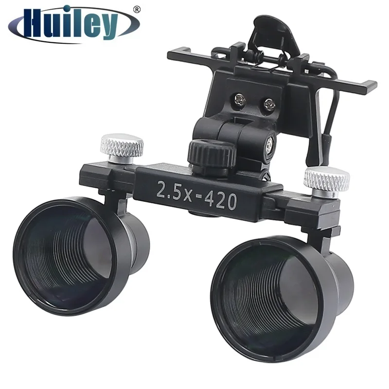 2.5X Binocular Magnifier 420 620 mm Dental Loupe Larger Working Distance Optical Glass Lens