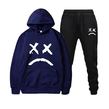 

New 2020 fashion hoodie, funny men's sports sweatshirt + sports pants set, casual long sleeve thick clothing set with mens set