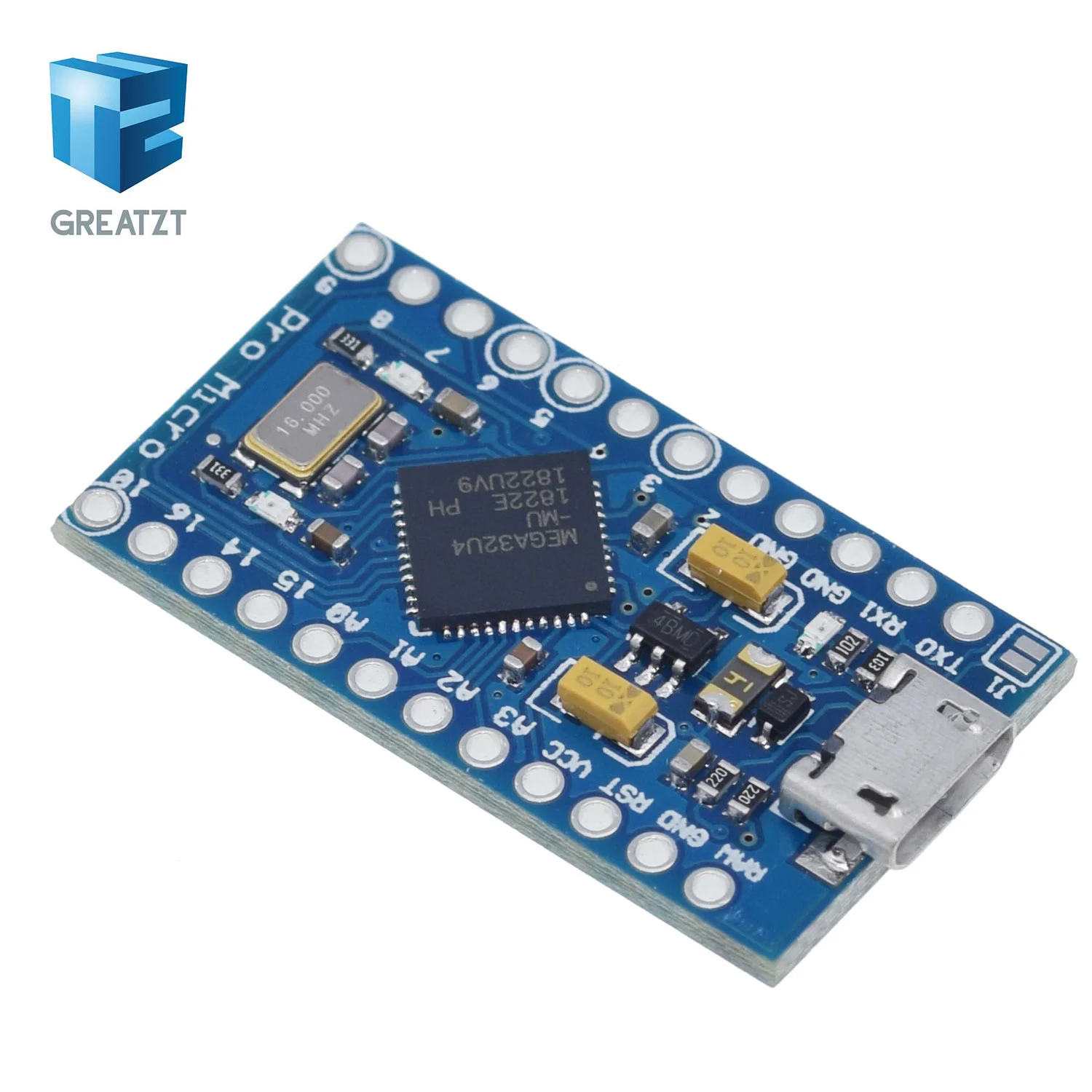 1 шт. Новые Pro Micro для Arduino ATmega32U4 5 В/16 мГц модуль с 2 строки заголовка штифт для Леонардо. Лучшее качество