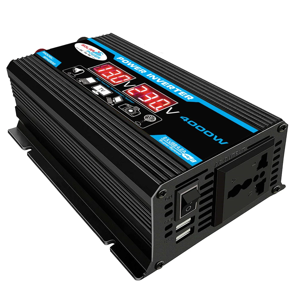 Черный Модифицированный синусоидальный инвертор высокой частоты 300 Вт Мощность ВАТТ Инвертор постоянного тока 12 В в переменного тока 110 в конвертер автомобильный зарядное устройство инвертор - Цвет: Черный
