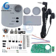 

HX3208 FM Micro SMD Radio DIY Kits FM Frequency Modulation Radio Electronic Production Training Suite with Earphones 1.8V-3.5V
