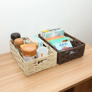 

Weave Accept Basket Rattan Plaited Articles Desktop Sundries Snacks Key Toys Accept Box Store Arrangement . Accept Basket