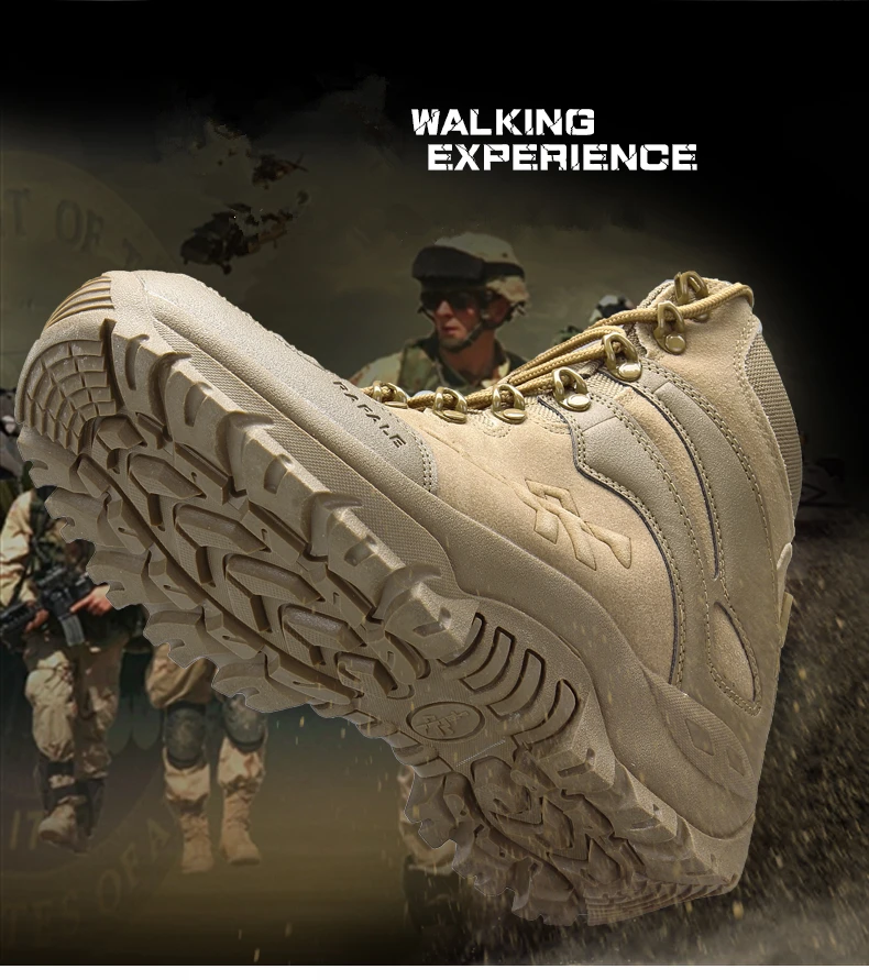 Brand Men's Boots Military boot Chukka Ankle Bot Tactical Big Size Army Male Shoes Safety Combat Mens Motocycle Boots (4)