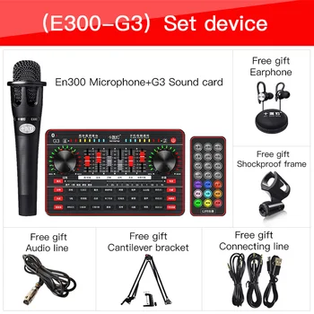 

Bluetooth Sound Card Audio Headset Microphone Webcast Live streaming Sound-Card Interface External Usb Sound Mixer for Singing
