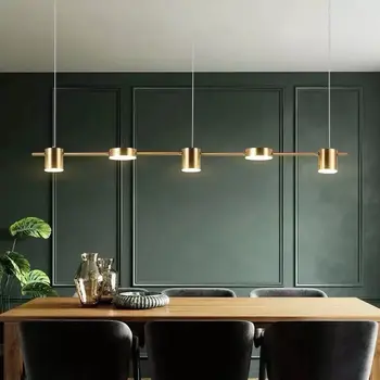 

2020 Postmodern Gold or Black LED Chandelier ЛI-OСТРА Pendant Lamp Nordic Bar Coffee Shop Deco lustre Lighting Hanging Fixtures