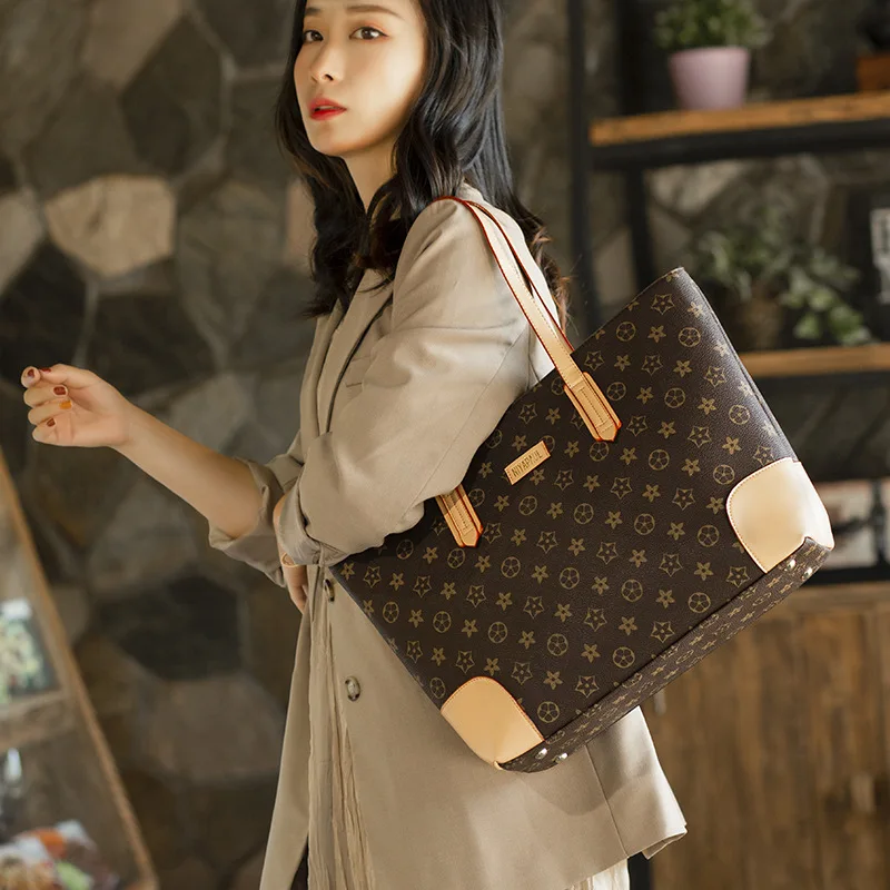 

Leather woman's New Kraft Platinum bag Fashion handbag single shoulder bag designer bags famous brand tote bags purses Flowers