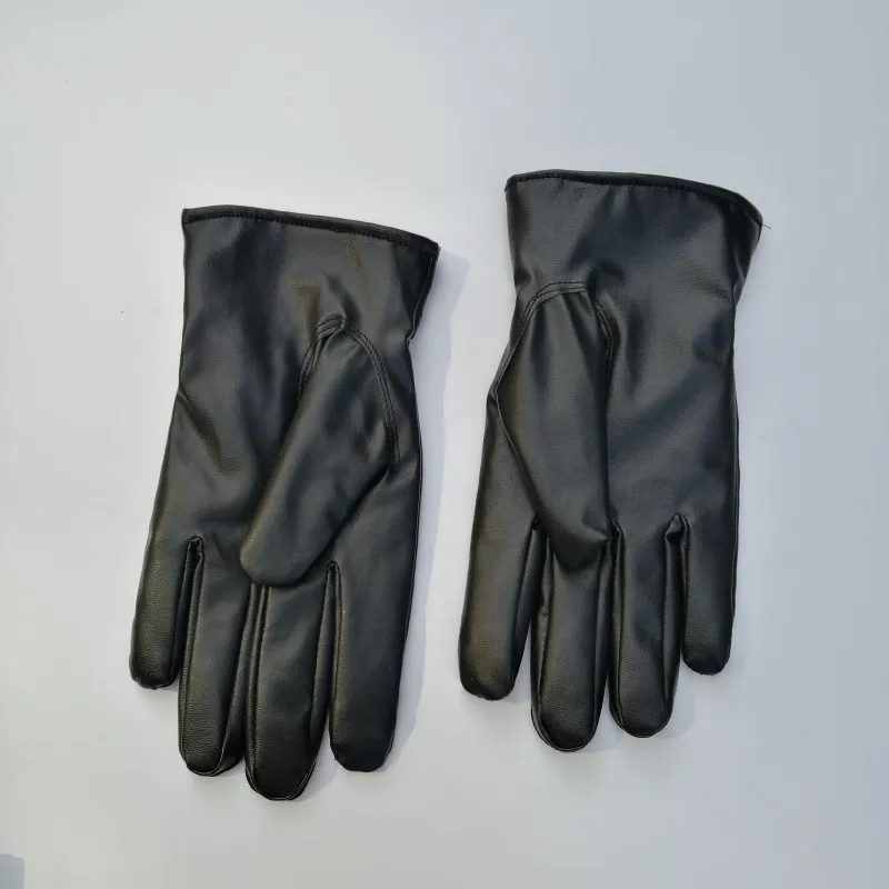 Мужские зимние теплые варежки из искусственной кожи, кашемировые ветрозащитные перчатки для вождения, роскошные Luvas Motociclismo