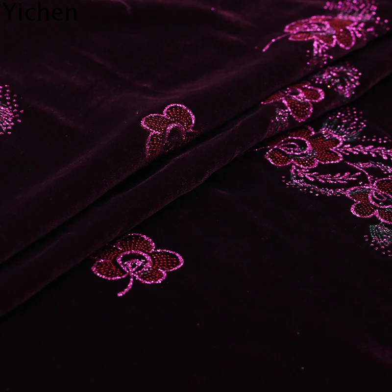 114 см* 50 см позолоченная натуральная шелковая бархатная ткань шелковица бархатное платье Cheongsam юбка подкладка позолоченная бархатная ткань