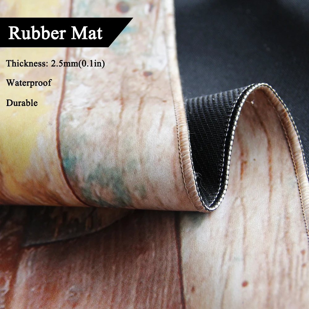 Rubber Mat Floor Newborn Photo Background Studio Vinyl Polyester Wooden Printed Vintage Baby Backdrop Anti-slip Child Birthday photo backdrop