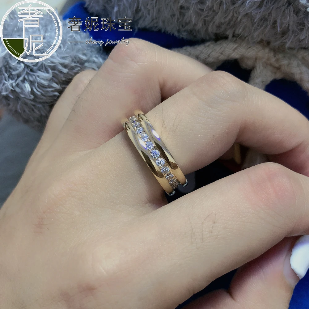 Cheny fit Кольца Болгария s925 серебро известный дизайн с кристаллами розовое золото модные свадебные украшения для влюбленных