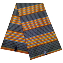 Африканские полосы печати воск полиэстер ткань Африканский голландский воск 6 ярдов для вечерние платья