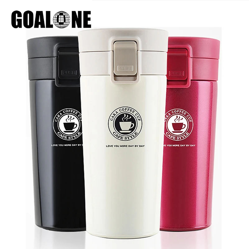 

GOALONE 380ml Travel Coffee Mug Premium 304 Stainless Steel Vacuum Insulated Tumbler Water Bottle Double Wall Coffee Thermos Cup